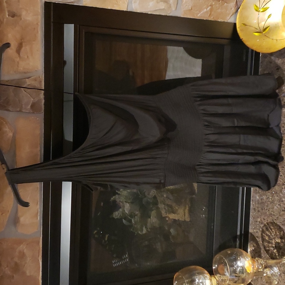 RAMY BROOK Black Silky Leah One Shoulder Smocked Waist Mini Dress - Picture 10 of 17